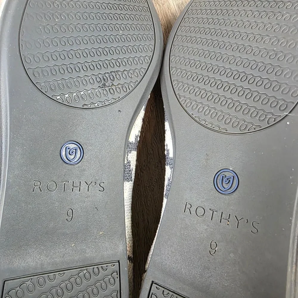 Rothy's Round Ash Gray Camo Flats Size 9